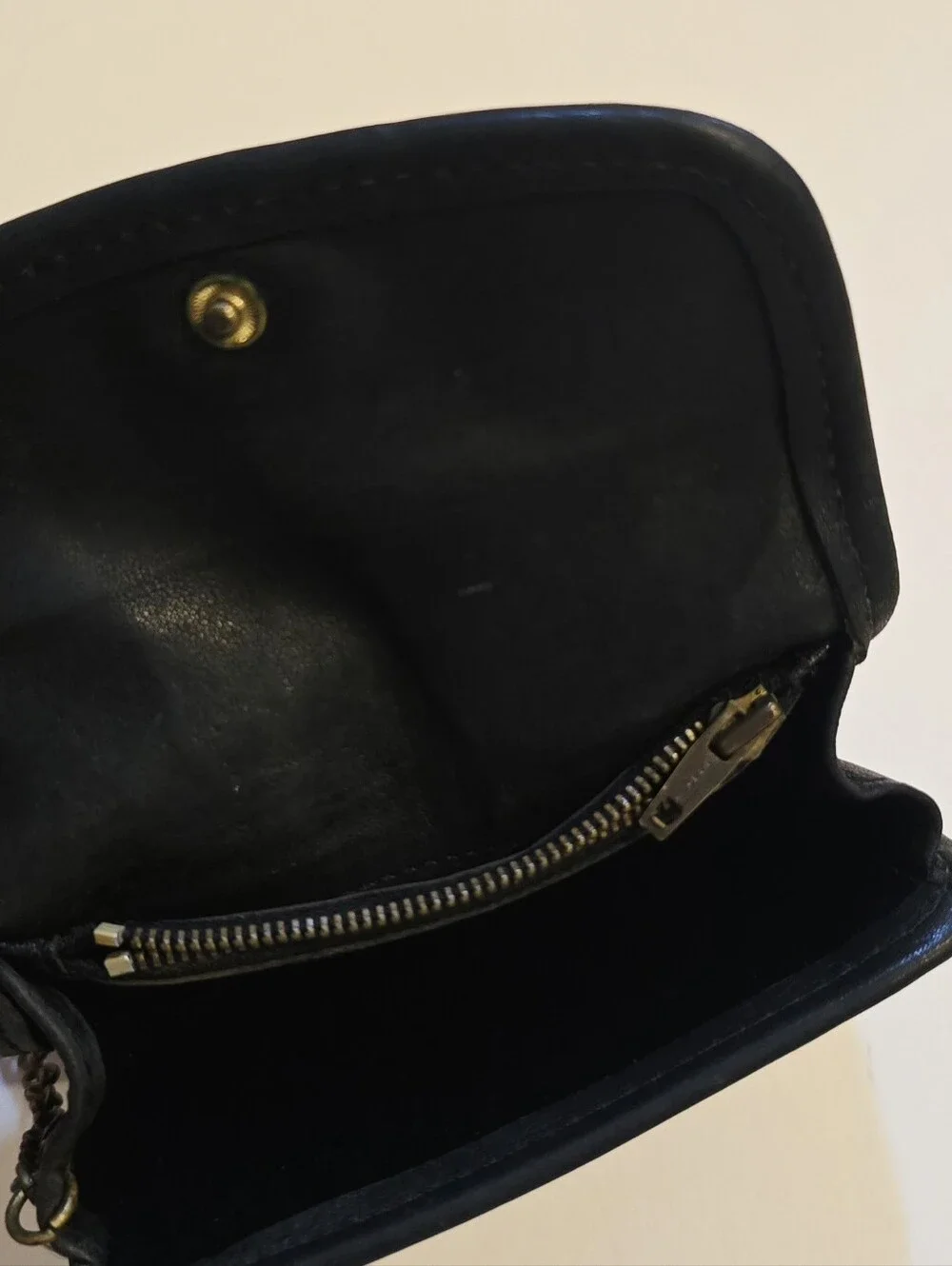 Vintage Coach Black Leather Multifunction Wallet Key Case Coin Purse 7219 Boxed
